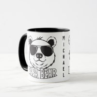 Día del padre | Oso PaPa | Blanco negro | NOMBRE