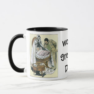 Taza Día del Padre Vintage Feliz, Cuna de bebé victoria