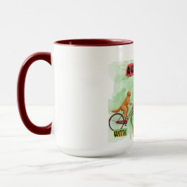 Taza Día increíble con amigos - Perros y gatos en bicic