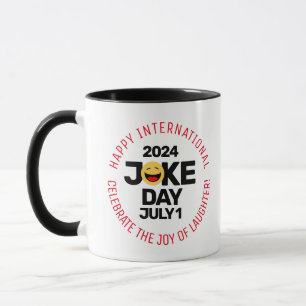 Taza Día Internacional del Chiste Cara de Rociación