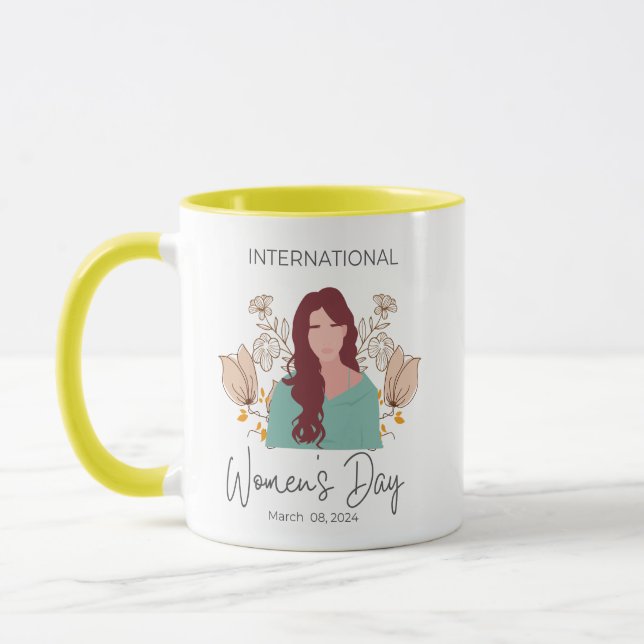 Taza Día Internacional minimalista de la Mujer 2024 (Izquierda)