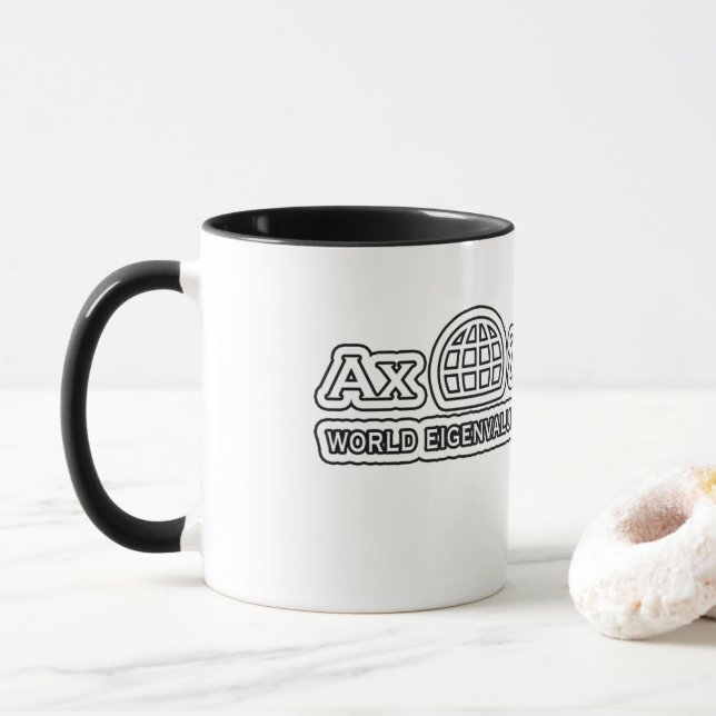 Taza Día Mundial del Valor del Eigenvalue (Con donut)