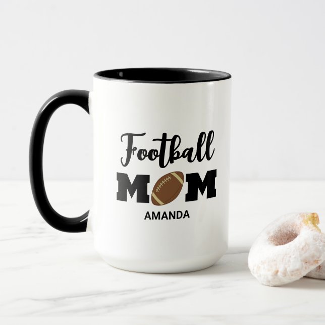 Taza Día personalizado de la madre en el fútbol (Con donut)