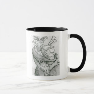 Taza Diablo que juega la cabeza como saxofón, 1144 del