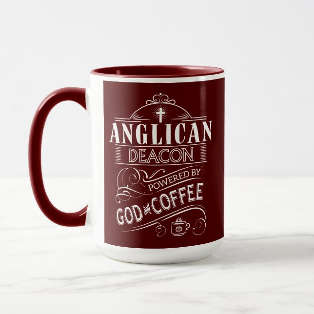 Taza Diácono anglicano, accionado por dios y el café (Izquierda)