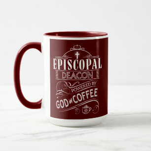 Taza Diácono episcopal, accionado por dios y el café