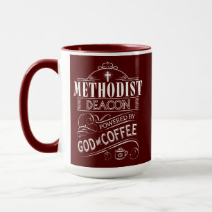 Taza Diácono metodista, accionado por dios y el café