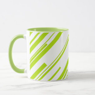 Taza Diagonarios - Verde animado y blanco