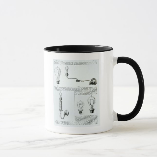 Taza Diagramas de bombillas y de sus soportes (Derecha)