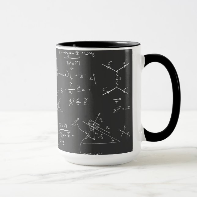 Taza Diagramas y fórmulas de la física (Derecha)