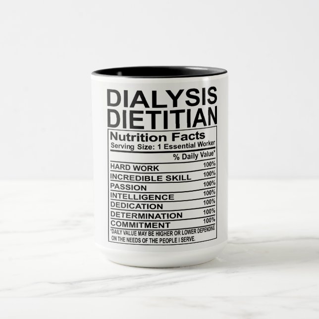 Taza Diálisis Hechos de nutrición dietista (Centro)