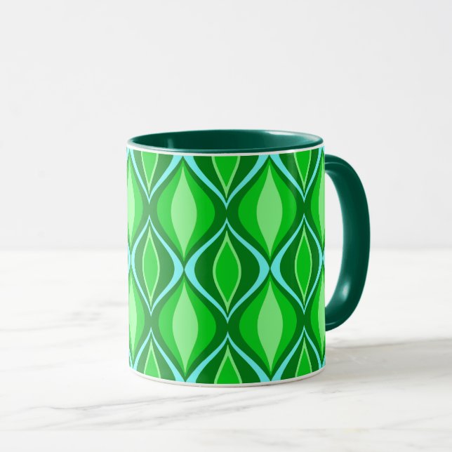 Taza Diamantes modernos de medio siglo, verde esmeralda (Anverso derecho)