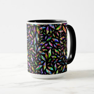 Taza Diamantes multicolores abstractos modernos sobre n