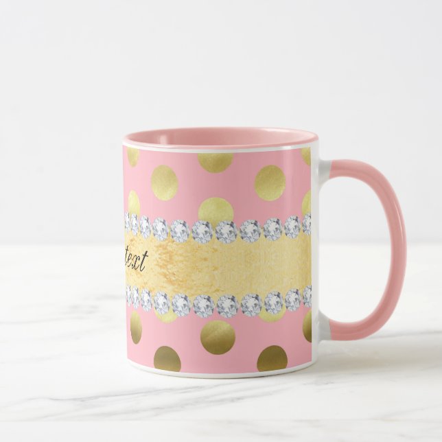 Taza Diamantes rosados de los lunares del Relieve (Derecha)