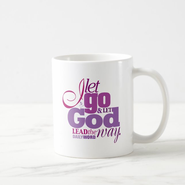 Taza DIARIA de dios de WORD® "deje van, deje" (Derecha)