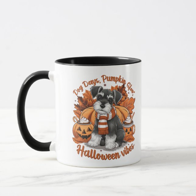 Taza Días de perro. calabaza Leve. Halloween diseño de  (Izquierda)