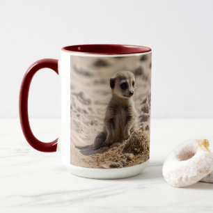 Taza "Días soleados: La aventura del bebé Meerkat en la