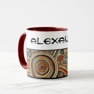 Taza Dibujado a mano por EDDArt - Pensamientos 1