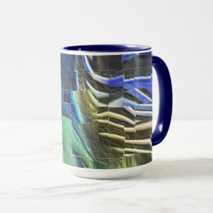 Taza Dibujo abstracto de mosaico ligeramente tallado y