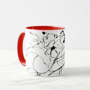 Taza Dibujo abstracto de planta