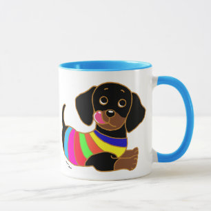 Taza Dibujo animado 2 del Dachshund