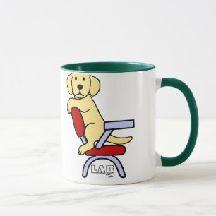 Taza Dibujo animado amarillo del estudiante 3 de