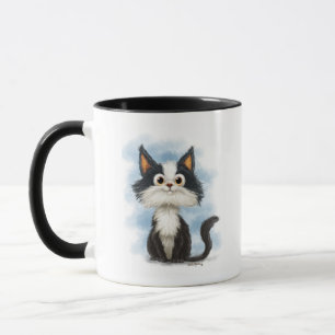Taza Dibujo animado de gato esmoquin lindo