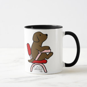 Taza Dibujo animado del estudiante 1 de Labrador del