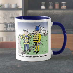 Taza Dibujo animado divertido de la policía de tráfico