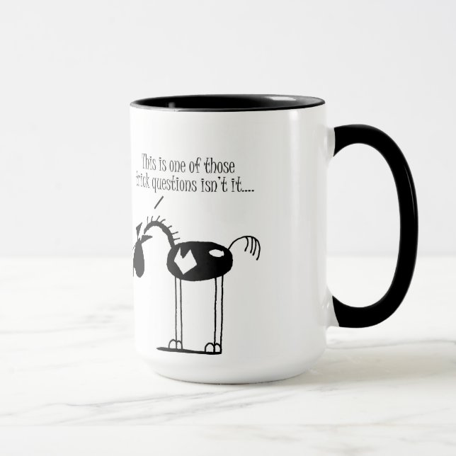 Taza Dibujo animado divertido del caballo (Derecha)