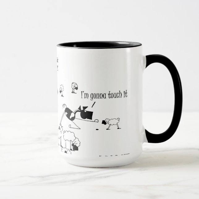 Taza Dibujo animado divertido del caballo y de las (Derecha)
