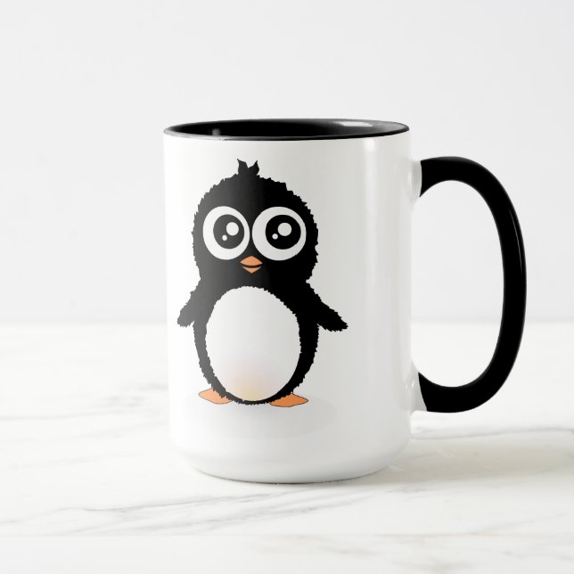 Taza Dibujo animado lindo del pingüino (Derecha)