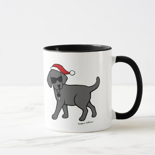 Taza Dibujo animado negro fresco del navidad de (Derecha)
