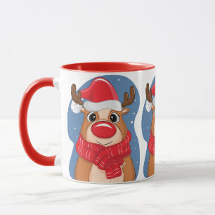 Taza Dibujo de ciervos Navidades