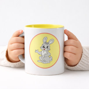 Taza Dibujo de conejito lindo para niños