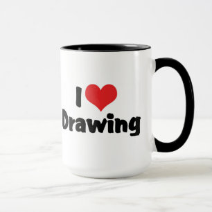 Taza Dibujo de corazón que amo - Artistas e ilustradore