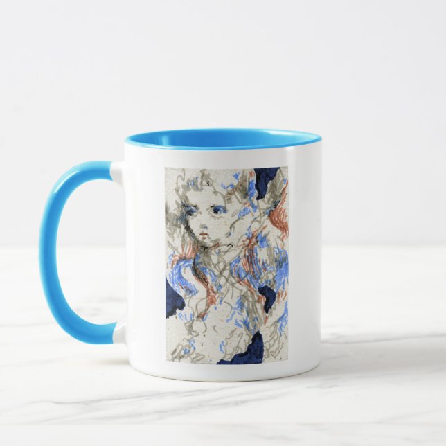 Taza Dibujo de lápiz serafilo (Izquierda)