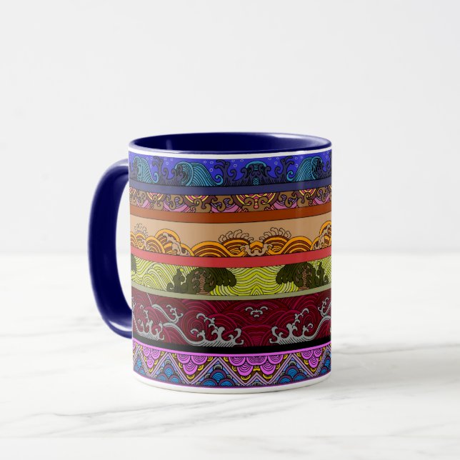 Taza Dibujo de mano de color lindo (Anverso izquierdo)