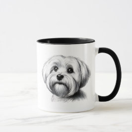 Taza Dibujo de Perro maltés