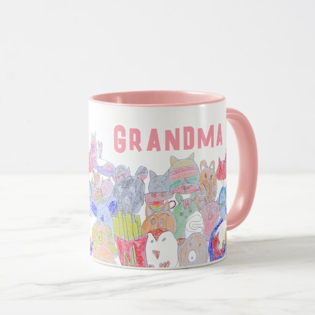 Taza Dibujo de Personalizado animal para niños (Anverso derecho)