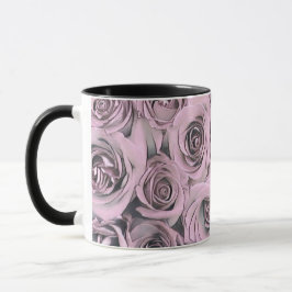 Taza Dibujo de rosas rosadas