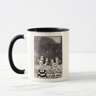 Taza Dibujo de tinta de dos en el amor
