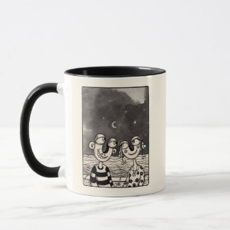 Taza Dibujo de tinta de dos en el amor