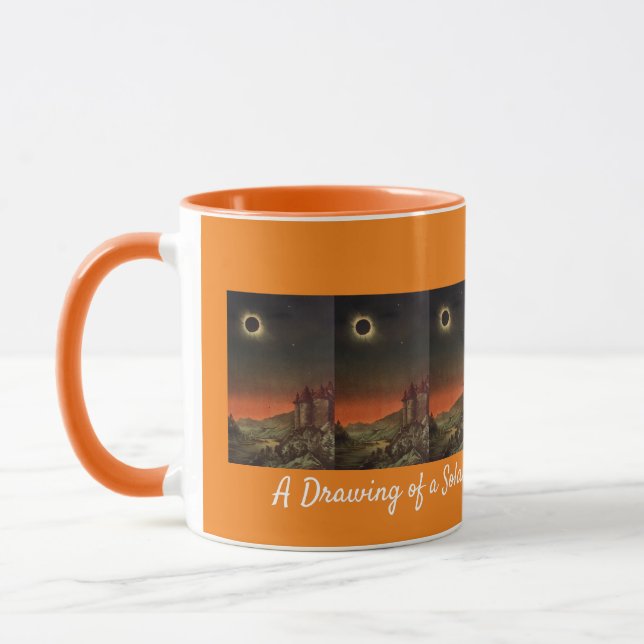 Taza Dibujo de un eclipse solar de Edmund Weiss (Izquierda)