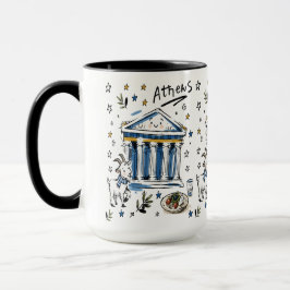 Taza Dibujo del Partenón de Atenas Adorable