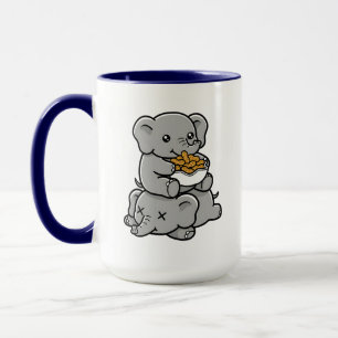 Taza Dibujo divertido de elefantes de dibujos animados