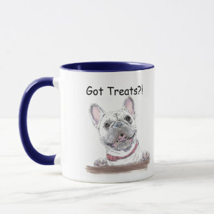 Taza Dibujo feliz del Bulldog francés   Obtener tratami
