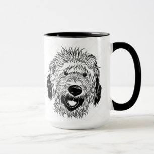 Taza Dibujo ilustrado de Goldendoodle