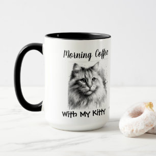 Taza Dibujo kittés lindo Añadir imagen personalizada