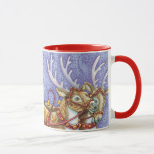Taza Dibujos animados lindos Papá Noel de Navidad Trine